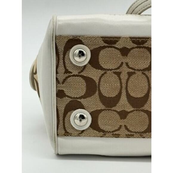 Coach Signature Canvas Handbag EUC - Picture 12 of 16